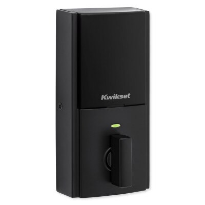 Kwikset Home Connect 620 Smart Lock, Z-Wave 700 Long Range, Contemporary with Deadbolt, Matte Black